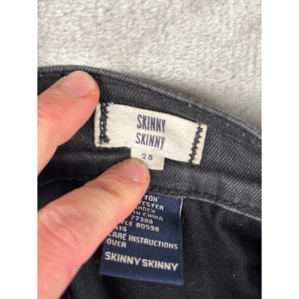 Madewell Black Skinny Skinny Jeans Womens 28 Y2K Zip Pocket Stretch Denim Pants‎ - Picture 4 of 6